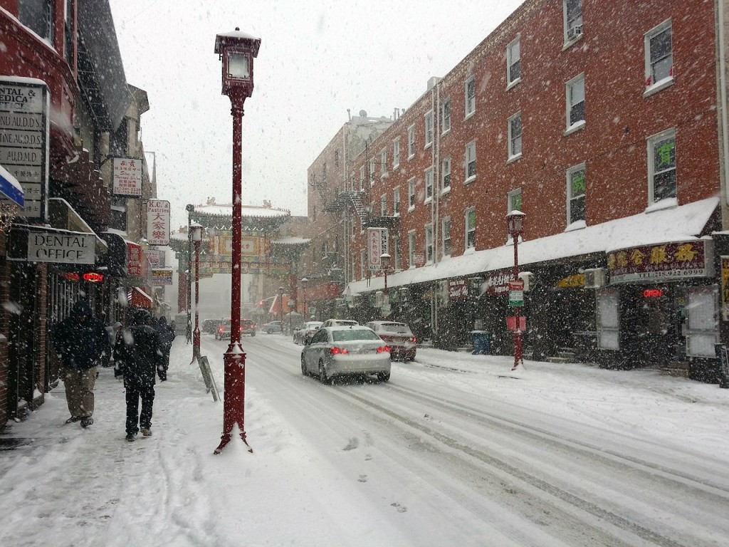Philadelphia under the snow
